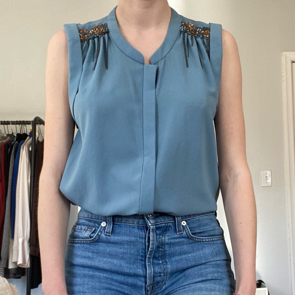 Sleeveless Anthropologie Blouse